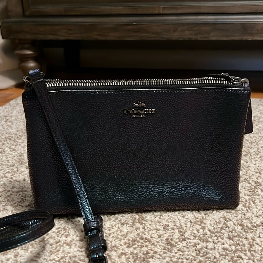 Iridescent Coach Cross Body - Double Zipper Pocket